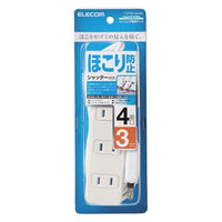 延長コード 電源タップ コンセント 3m 2ピン 4個口 ほこりシャッター 白 T-ST02N-2430WH エレコム 1個