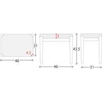 宮武製作所 スツール 幅460×奥行310×高さ435mm ブラウン MA-H32S_BR 1脚（直送品）