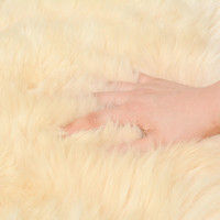 萩原 ムートンフリース M-511 幅600×奥行900mm ベージュ 240549624 1枚（直送品）