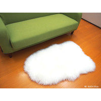 萩原 ムートンフリース M-511 幅600×奥行1050mm ホワイト 240549637 1枚（直送品）