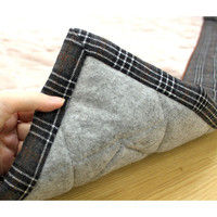 萩原 ラグ For Two チェック 幅1850×奥行1850mm グレー 240601609 1枚（直送品）