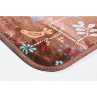 萩原 ホットカーペットカバー クロッシェ 幅2000×奥行2500mm ブラウン 240609014 1枚（直送品）