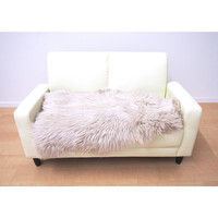 萩原 ムートンフリース SX-1009 幅600×奥行900mm ライトブラウン 240609304 1枚（直送品）