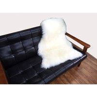 萩原 ムートンフリース SX-1009 幅600×奥行900mm ホワイト 240609307 1枚（直送品）