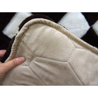 萩原 ムートンラグ YDR12000 幅2000×奥行2000mm ブラウン 240609413 1枚（直送品）