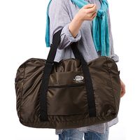 サンワダイレクト 折りたたみバッグ（旅行＆スーツケース対応・軽量・31リットル・ブラウン） 200-BAG076BR 1個（直送品）