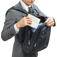 サンワダイレクト ビジネスリュック（3K・角型・軽量・高機能・ネイビー） 200-BAGBP015NV 1個（直送品）