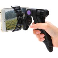 サンワダイレクト iPhone・スマホ三脚スタンド（ビデオカメラ手持ちクリップ・自撮り対応） 200-CAM020N 1個（直送品）