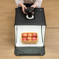 サンワダイレクト 撮影キット（撮影スタジオ・撮影ボックス・LEDライト付・40×40cm・折りたたみ可能） 200-DG015 1個（直送品）