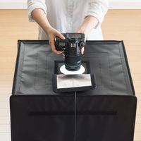 サンワダイレクト 撮影キット（撮影スタジオ・撮影ボックス・LEDライト付6000ルーメン・50×50cm・折りたたみ可能） 200-DG016 1個（直送品）