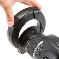 サンワダイレクト LEDリングライト（マクロ・フラッシュ対応・80灯・調光・レンズアダプターリング付属） 200-DGAC001 1個（直送品）