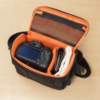 サンワダイレクト カメラポーチ（一眼レフ・ショルダー・ベルトループ内蔵・レンズ収納） 200-DGBG008BK 1個（直送品）