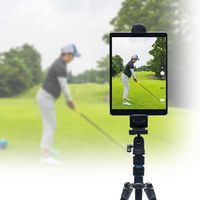 サンワダイレクト タブレットホルダー（三脚ホルダー・12.9インチiPad Pro対応・5インチスマホ対応） 200-DGCAM009 1個（直送品）