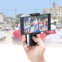 サンワダイレクト iPhone・スマホ用スタビライザー（1軸電子制御・水平・手ブレ防止・ミニ三脚付き・ジンバル） 200-DGCAM012 1個（直送品）