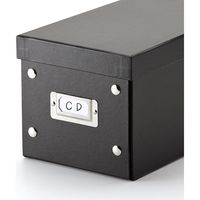 サンワダイレクト 組立CD収納ボックス（30枚まで収納・ブラック） 200-FCD036BK 1個（直送品）