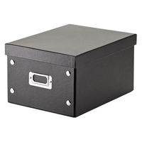 サンワダイレクト 組立DVD収納ボックス（17枚まで収納・ブラック） 200-FCD037BK 1個（直送品）