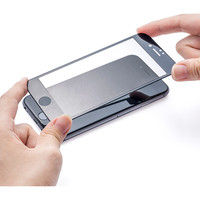 サンワダイレクト iPhone 8/7液晶保護強化ガラスフィルム 200-LCD041BK 1個（直送品）