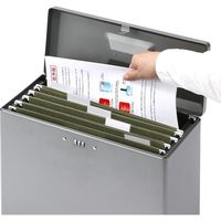 サンワダイレクト 鍵付きファイルボックス 200-SL035GY 1個（直送品）