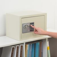 サンワダイレクト 電子金庫（マイナンバー・セキュリティ-対策・家庭用・テンキー・鍵式・壁掛け対応・中棚付き・21リットル） 200-SL044 1個（直送品）