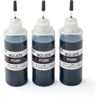 キヤノン（Canon）用 詰め替えインク 300-C370XLBK ブラック 11回分 （BCI-370PGBK用） 1パック（3個入）（直送品）