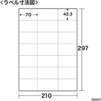 サンワダイレクト マルチ宛名ラベル（21面・100シート・A4） 300-RB16 1個（直送品）