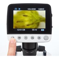 サンワダイレクト マイクロスコープ（スタンドタイプ・モニター付き・最大500倍・デジタル顕微鏡） 400-CAM052 1個（直送品）