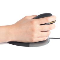 サンワダイレクト エルゴノミクスマウス（レーザーセンサー・ペンギンマウス・右利き・左利き・DPI切り替え・有線・中型） 400-MA085 1個（直送品）