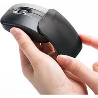 サンワダイレクト ワイヤレスマウス（コンパクト・小型・モバイル・スライドカバー・IRセンサー・3ボタン・ブラック） 400-MA098BK 1個（直送品）