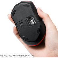 サンワダイレクト ワイヤレスマウス（ミドルサイズ・左右対称・3ボタン・IRセンサー・1000カウント・ブルー） 400-MA101BL 1個（直送品）