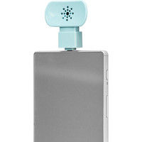 サンワダイレクト スマートフォン用マイク（外付け・microUSB・デュアルマイク・ブルー） 400-MC014U 1個（直送品）