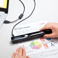 サンワダイレクト ワイヤレススキャナ（スマホ転送可能・OCR搭載・ワイヤレス） 400-SCN017BK 1個（直送品）