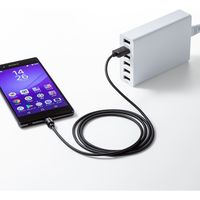 USBケーブル　両面USB-A（オス）MicroB（オス）　1m　500-USB060　サンワサプライ　1本（直送品）