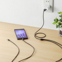 サンワダイレクト マグネット着脱式マイクロUSB充電専用ケーブル 500-USB064 1個（直送品）