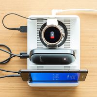 サンワダイレクト 充電器ステーション（USB充電器・スマホ・タブレット対応・最大6A/36W・6ポート搭載） 700-AC019W 1個（直送品）