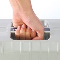 サンワダイレクト 工具箱（ツールボックス・整理・持ち運び・2段トレー付き・プラスチック） 800-BYBOX2BK 1個（直送品）