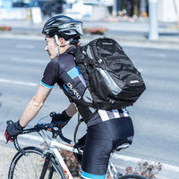 サンワダイレクト サイクリングバッグ（大容量・32リットル・3Dメッシュベルト・軽量・自転車通学通勤） 800-BYBP001 1個（直送品）