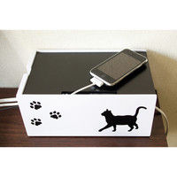 宮武製作所 猫のケーブルBOX 小 幅250×奥行150×高さ110mm CTB-151C 1個（直送品）