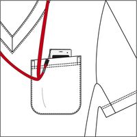 KAZEN メンズスクラブジャケット半袖 984-18 LL 1枚　スクラブ（直送品）