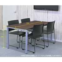 【車上渡し】アール・エフ・ヤマカワ ミーティングテーブル 幅1500×奥行750×高さ700mm ダーク RFMT-1575ES28 1台（直送品）