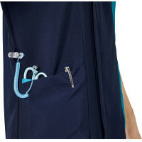 フォーク メンズジップスクラブ ロイヤルブルー×ダークネイビー 4L 7058SC-7-4L 1枚　スクラブ（直送品）