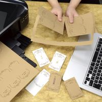 ササガワ 【OW】OA対応ネックレス専用台紙 ホワイト チェーンポケット付き 44-7661 1冊(10シート袋入(1シー