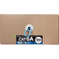 サンワサプライ カテゴリ6A LANケーブルのみ KB-T6A-CB100BL 1個