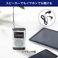 朝日電器 AM/FMポケットラジオ ER-P66F 1個