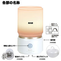 朝日電器 もてなしライト・据置(小) HLH-1201(PW) 1個