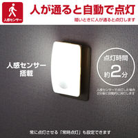 朝日電器 LEDナイトライト明暗人感 PM-L230(W) 1個