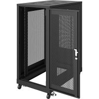 サンワサプライ 19インチサーバーラックメッシュパネル（24U）幅600×奥行1000×高さ1288mm ブラック CP-SVN2410MBKN 1台（直送品）