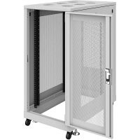 サンワサプライ 19インチサーバーラックメッシュパネル（24U）幅600×奥行1000×高さ1288mmライトグレーCP-SVN2410MGYN 1台（直送品）