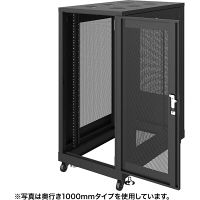 サンワサプライ 19インチサーバーラックメッシュパネル仕様（24U）幅600×奥行900×高さ1288mmブラック CP-SVN2490MBKN 1台（直送品）