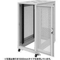 サンワサプライ19インチサーバーラックメッシュパネル仕様（24U）幅600×奥行900×高さ1288mmライトグレーCP-SVN2490MGYN 1台（直送品）