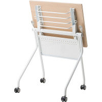 サンワサプライ フォールディングデスク 幅650×奥行500×高さ700mm 薄い木目 FLD-6550BRN 1台（直送品）